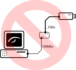 Invalid network link speed configuration