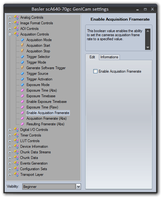 Device settings editor