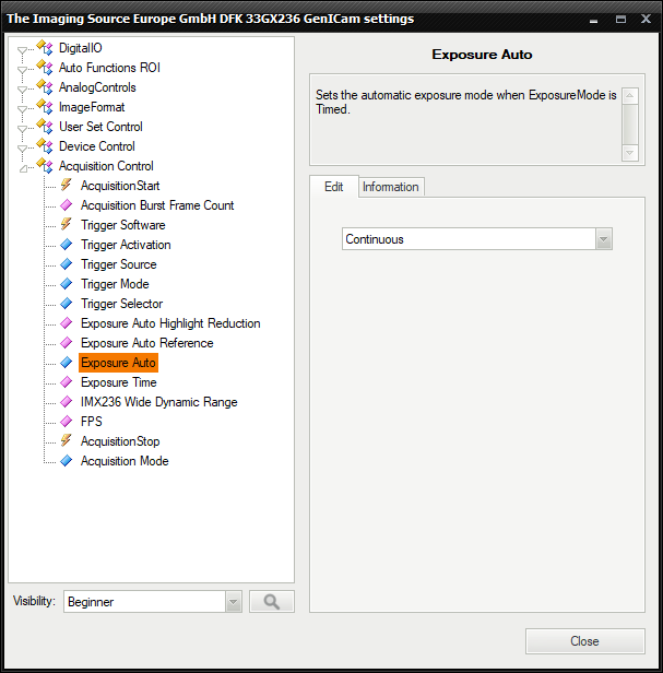 Device settings editor