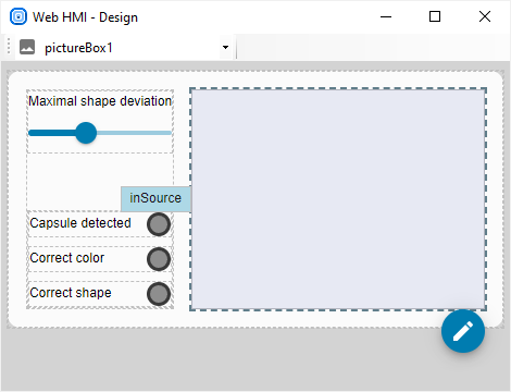WebHMI Example in designer mode