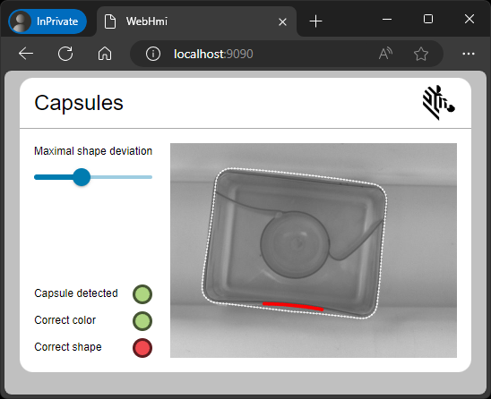WebHMI web browser view - local host