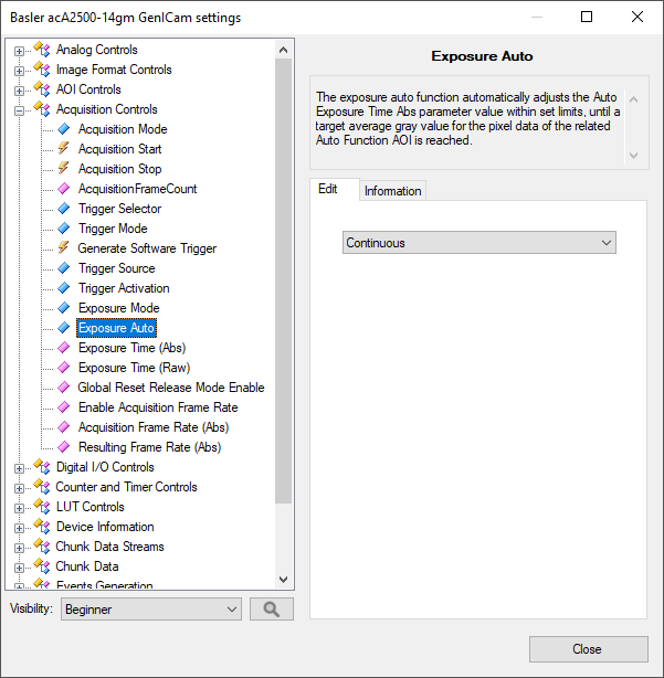 Device settings editor